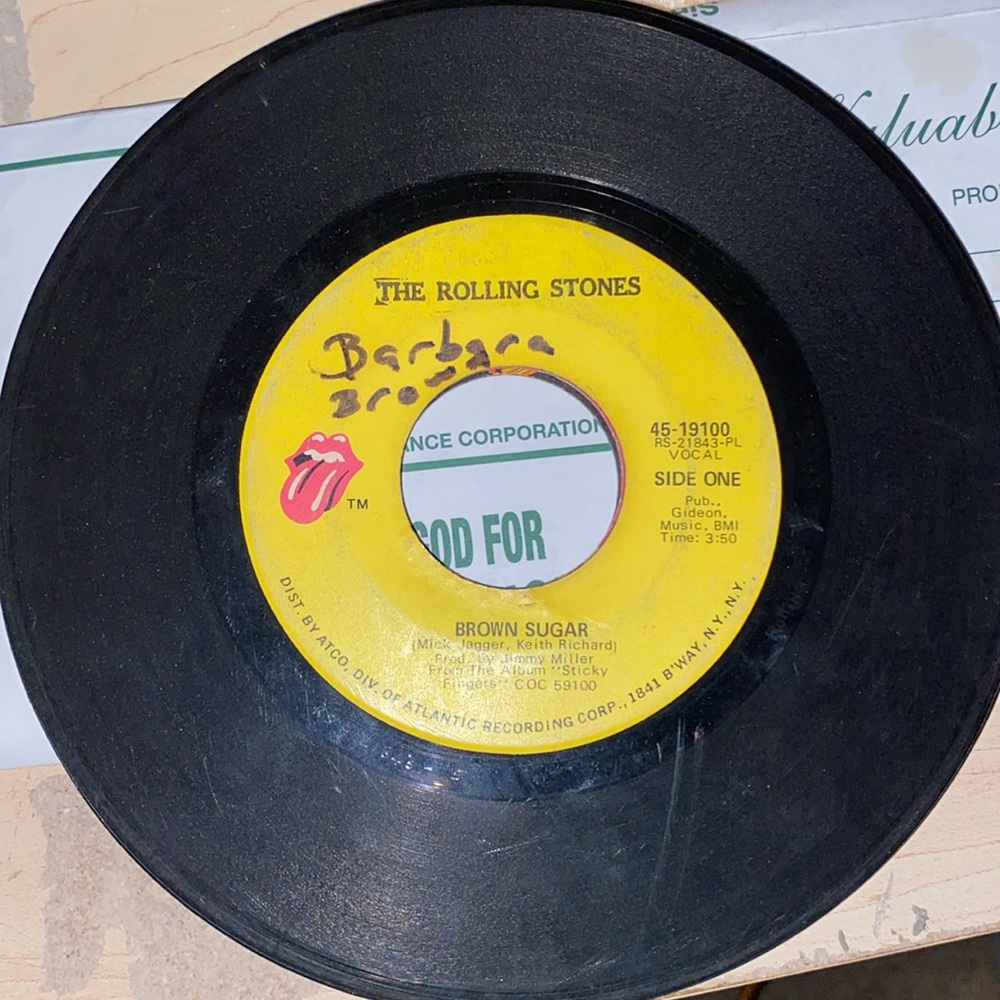 The Rolling Stones, “ Brown Sugar”. B Side,  “B____”.